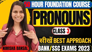 PRONOUN|CLASS 3| English Grammar for  SSC CGL,CPO,CHSL,CDS | SBI/IBPS PO/Clerk |CET | Nimisha Bansal