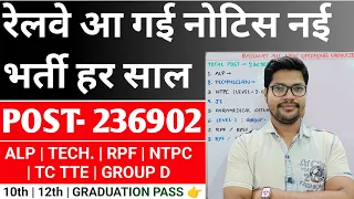 Railway 2 Lakh+ New Vacancy ALP | Technician | RPF Ntpc Group D Vacancy | RRB All Upcoming Vacancy