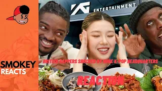 British Rappers shocked by HUGE K-Pop Headquarters!! (ft. LEEJUNG) #reactionvideo