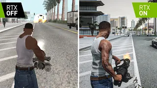 GTA San Andreas 2004 vs 2023 Remastered Graphics Comparison - GTA SA Remastered RTX™ 3090 Gameplay