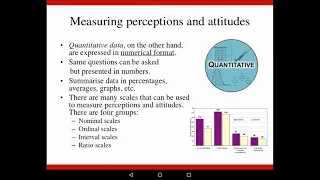 Marketing 1: Ch 5.2.4.5 - Marketing Research Project: Step 5 - Measuring perceptions & attitudes