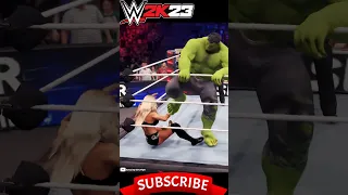 Hulk Mudholes Stomp on Charlotte Flair wwe 2k23 #wwe #hulk #charlotteflair #wwe2k23 #wwe2k22 #shorts