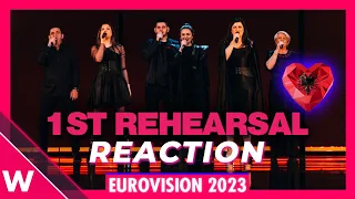 🇦🇱 Albania First Rehearsal (REACTION) Albina & Familja Kelmendi "Duje" @ Eurovision 2023