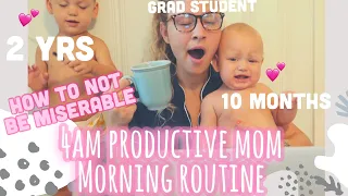 PRODUCTIVE MOM MORNING ROUTINE: online student and stay at home mom in seminary grad school