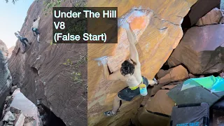 Under The Hill V8 (7B) (Short Person False Start) - Gateway Canyon • Red Rock Bouldering (NV)