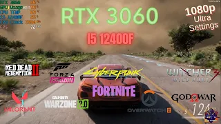 RTX 3060 + i5 12400F 10 Games Tested 1080p Ultra Settings