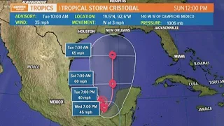 Tropical Storm Cristobal has formed over the Gulf of Mexico