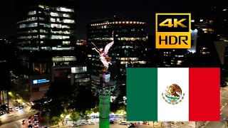 Mexico City at Night 4k Drone CDMX