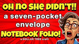 UNBELIEVABLE TUTORIAL!  Purse Ready Folio Notebook! only ONE inch thick! DOLLAR TREE CRAFT!