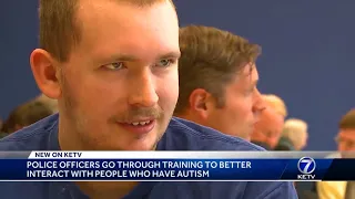 Police officers go through training to better interact with people who have autism
