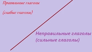 правильные глаголы и неправильные глаголы в немецком языке/ Regelmässige und unregelmässige Verben