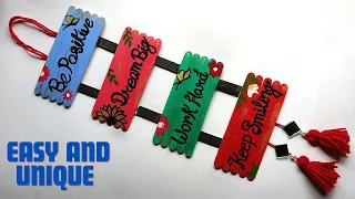 Home decor,Wall hanging craft ideas with icecream stick, icecream stick craft ideas