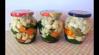 Маринованная Цветная Капуста на Зиму. Вкусная хрустящая закуска из цветной капусты. Вкусный рецепт.