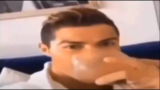 Ronaldo drinking meme template