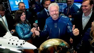 Richard Branson and Chamath Palihapitiya at the NYSE discuss going public and into space