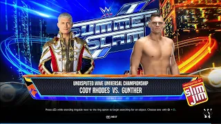 Cody Rhodes Vs Gunther - WWE Undisputed Championship match| WWE 2k24