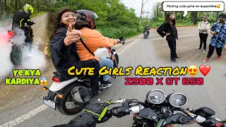 Taking her For a Ride🥵 | Kawasaki z900 | GT 650 |Public Reaction on Superbike in India 😍❤️