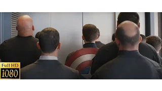 Капитан америка против агентов У.Д.А.Р в лифте.Первый мститель: Другая войнаю2014