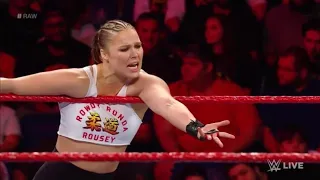 Ronda Rousey and Natalya Vs Alixa Bliss And Mickey James WWE Raw Highlight HD
