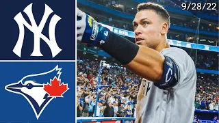 New York Yankees @ Toronto Blue Jays | Game Highlights | 9/28/22