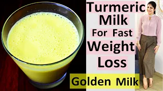 Golden Milk | Turmeric Milk for fast weight loss in Hindi |#shorts | Dr.Shikha Singh