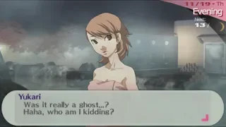 Persona 3 Portable: Scaring Yukari in the Hot Springs (Male & Female Route)