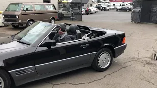 1991 Mercedes 300SL only 46k miles Top going up and down.