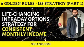 Intraday Options Strategy for consistent monthly return - ISS Strategy (part1)