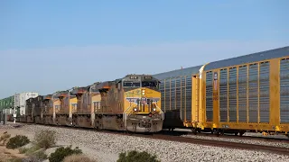 High speed trains, NS leader, and “Cause Container” on the Union Pacific Sunset Route! (Part 1)
