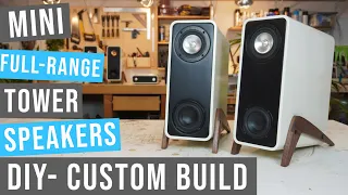 Mini Fullrange Tower Speakers Boomerang Legs | DIY | Markaudio CHR-70 + Dayton Audio TCP115 Woofer