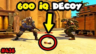 600 IQ DECOY or 1 IQ team? - CS:GO BEST ODDSHOTS #436