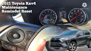 2021 toyota rav4 maintenance reminder reset  / oil life