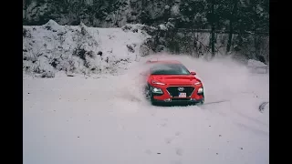 New Hyundai Kona 1.6 T-GDi 4x4 - preview & fun in snow