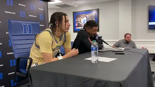 GT Basketball - Head coach Damon Stoudamire, Naithan George post-game at Duke, January 13, 2024