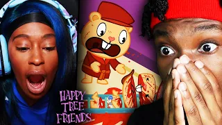 I MADE @AuriTheMermaid WATCH HAPPY TREE FRIENDS FOR THE FIRST TIME...