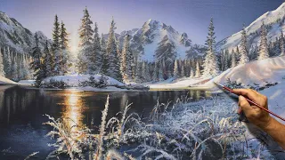 "Winter morning" Acrylic painting. Artist - Viktor Yushkevich. #160