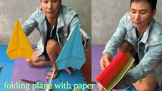 Instructions on how to fold an airplane with paper