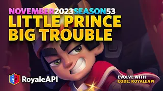 New Champion Little Prince Gameplay, November 2023 Emotes, Tower Skins, Banners - Clash Royale
