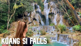 KUANG SI FALLS, the most beautiful waterfall in Luang Prabang | LAOS 🇱🇦