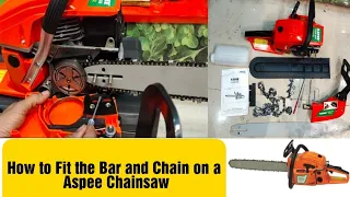 How To Set Up A Petrol Chainsaw Chainsaw Installation| Tree Cutting Machine petrol Assemble Chainsaw