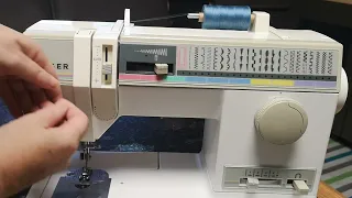 Ober Nähmaschine Singer 9123 einfädel, Заправка швейной машины threading a sewing machine