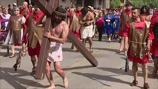 Christians in San Antonio observing the crucifixion of Jesus Christ on this Good Friday