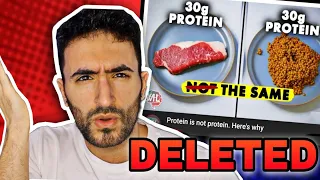 What I've Learned Protein Video DELETED (AND DEBUNKED)