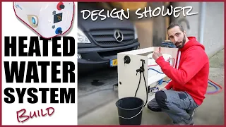 Compact water system | design outdoor shower | 12v & 230v water heater | VAN conversion | VANred