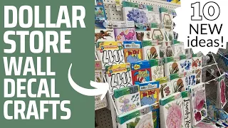 10 Dollar Store Wall Decal Crafts and DIY Decor Ideas