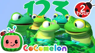 5 Little Speckled Frogs 🐸 + More Nursery Rhymes and Kids Songs | Learning ABCs & 123s | CoComelon