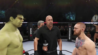 Hulk vs. Conor McGregor (EA Sports UFC 3) - CPU vs. CPU - Crazy UFC 👊🤪