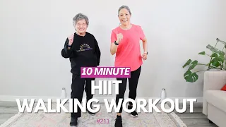 10 Minute HIIT Walking Workout | After Eating Walk for Seniors