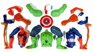 AVENGERS TOYS ASSEMBLE SPIDER-MAN ,SIREN HEAD, HULK SMASH, CAPTAIN AMERICA SUPERHERO