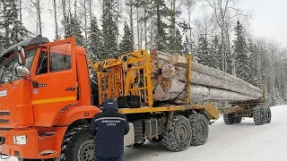 КАМАЗ,хлыстовая вывозка леса